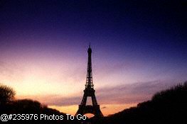 Eiffel Tower at dusk